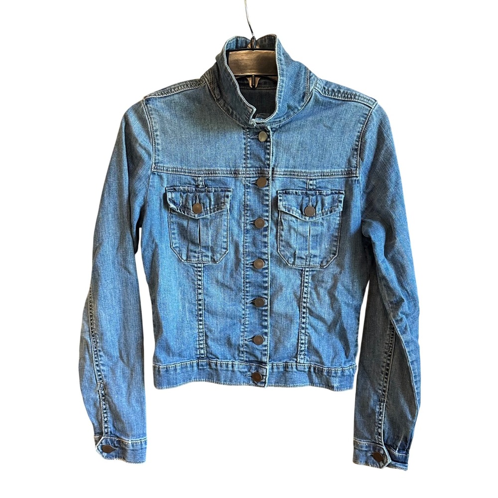 Kut from the Kloth Denim Jacket Womens Size S Blue Medium Wash‎ Slim runs small